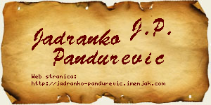 Jadranko Pandurević vizit kartica